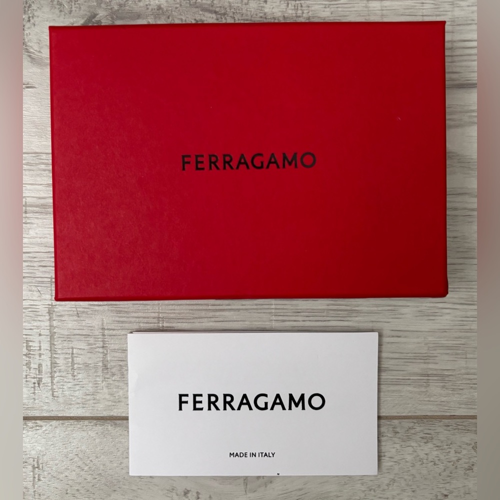 Ferragamo Empty Wallet Box & Lid with Pamphlet 5.5” x 3.5”